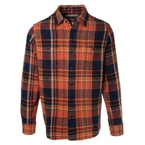 Schott Bros Mens 2XL Plaid Flannel Long Sleeve Button Up Shirt Rust NWT